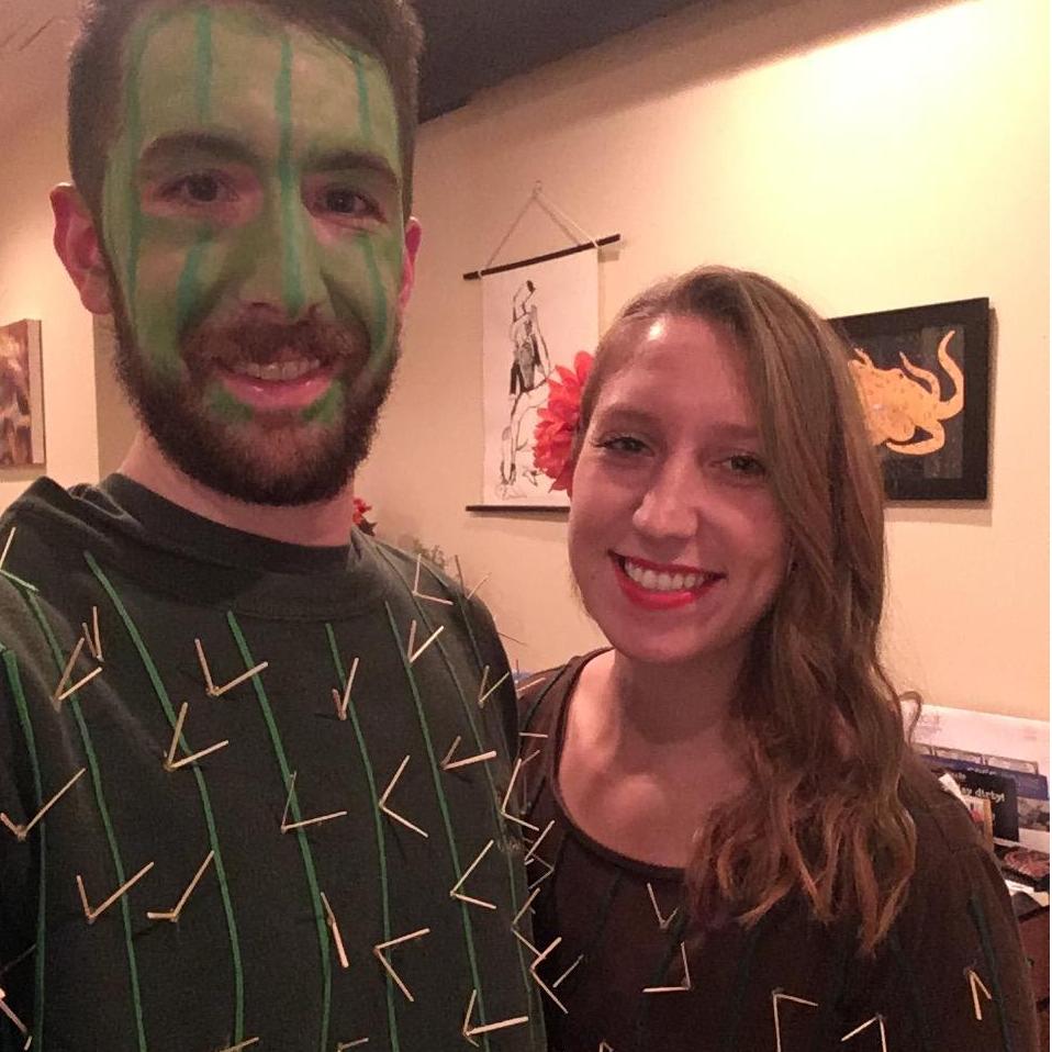 We've attempted a few couples' costumes over the years, but this Halloween '18 cactus bit was perhaps our finest. Yes, those are toothpicks.