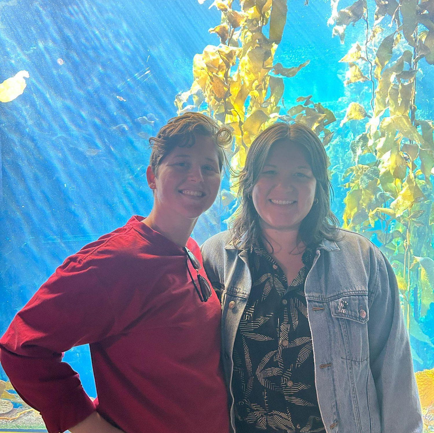 October 2024: Our first big trip together, which included a plane ride to California! Jewell handled Brooke's airport anxiety like a champ.