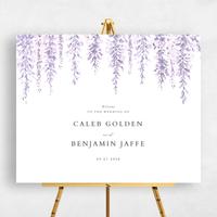 Purple Wedding Sign - Portree Landscape