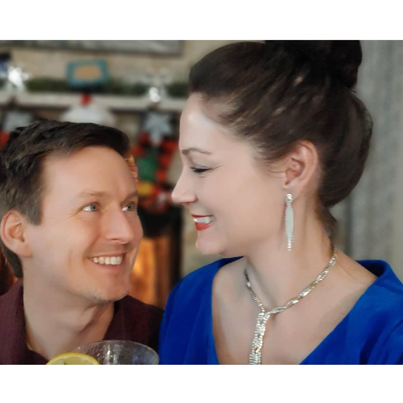 First New Years together, just the 2 of us because it was Covid, but we still got all dressed up.