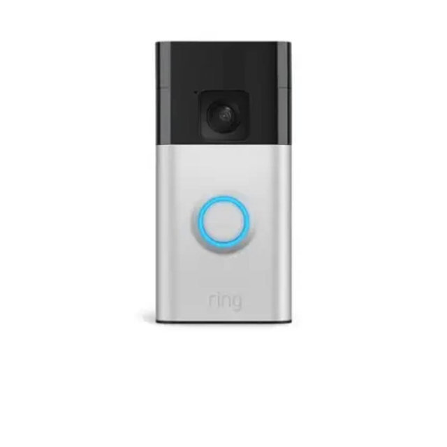 Ring - Battery Doorbell Smart Wifi Video Doorbell - Battery-Powered with Head-to-Toe Video, Live View, and Two-Way Talk - Satin Nickel