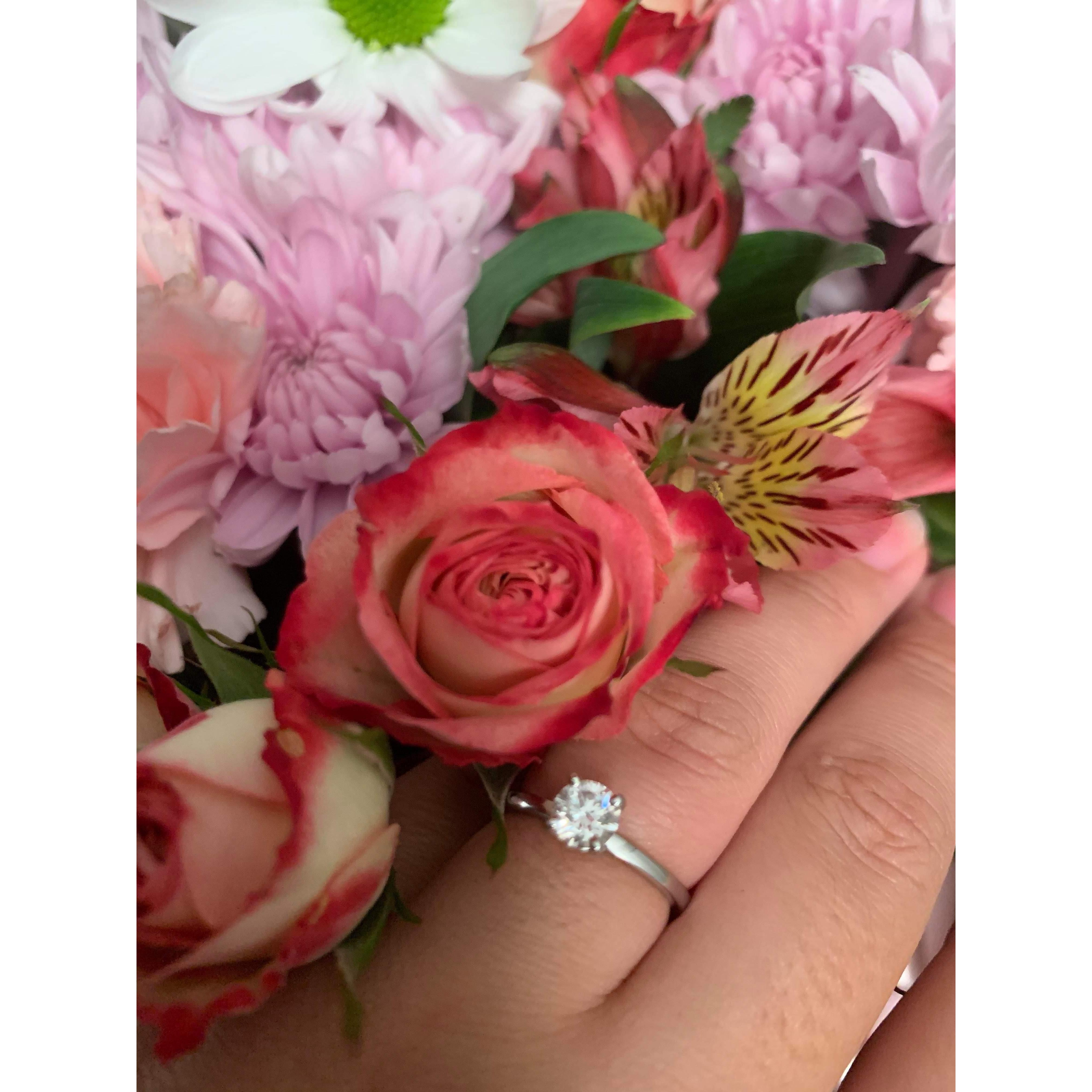 Jake proposed to me on our 3rd year anniversary!