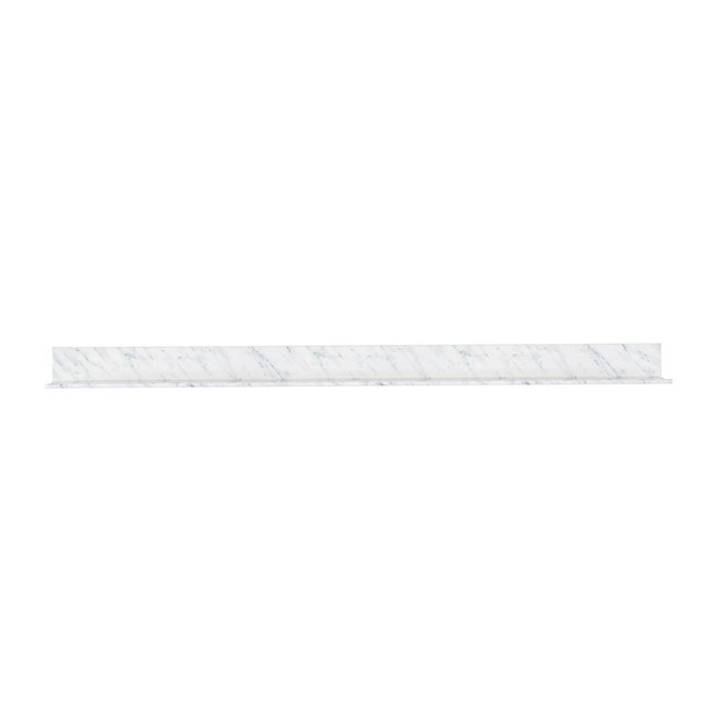 Simple Mount 48" No Stud Needed Reversible Floating Shelf Marble: Powder-Coated Metal, 60 lbs Capacity