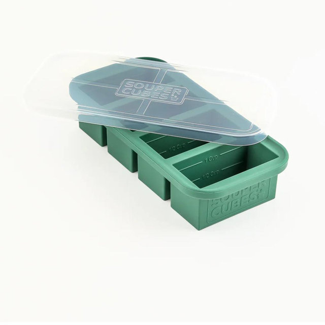 Silicone Freezer Trays, 1 Cup (color: kale)