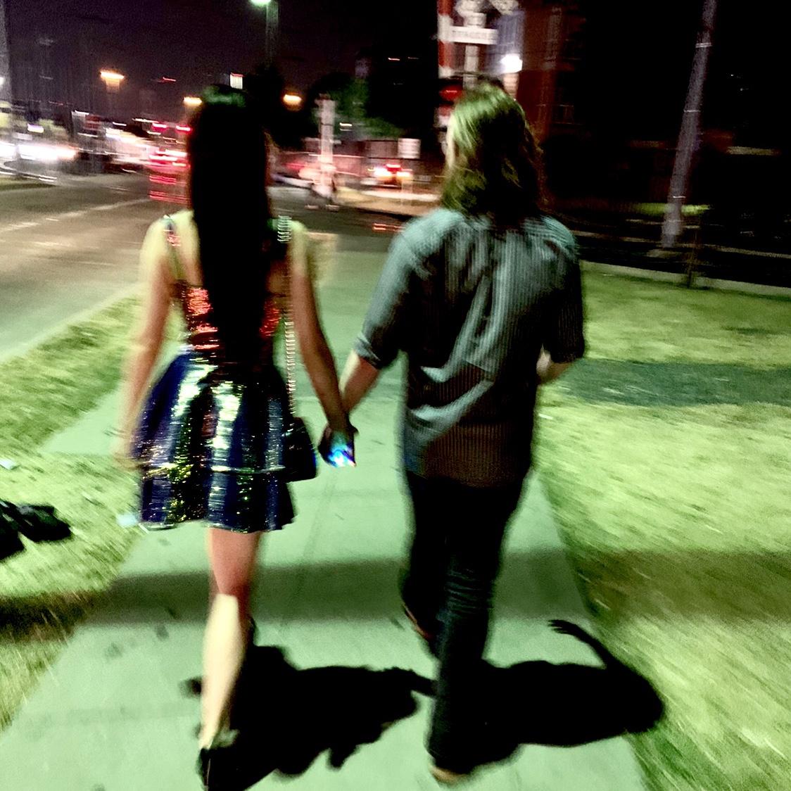 Our walk back home from the piano bar :)