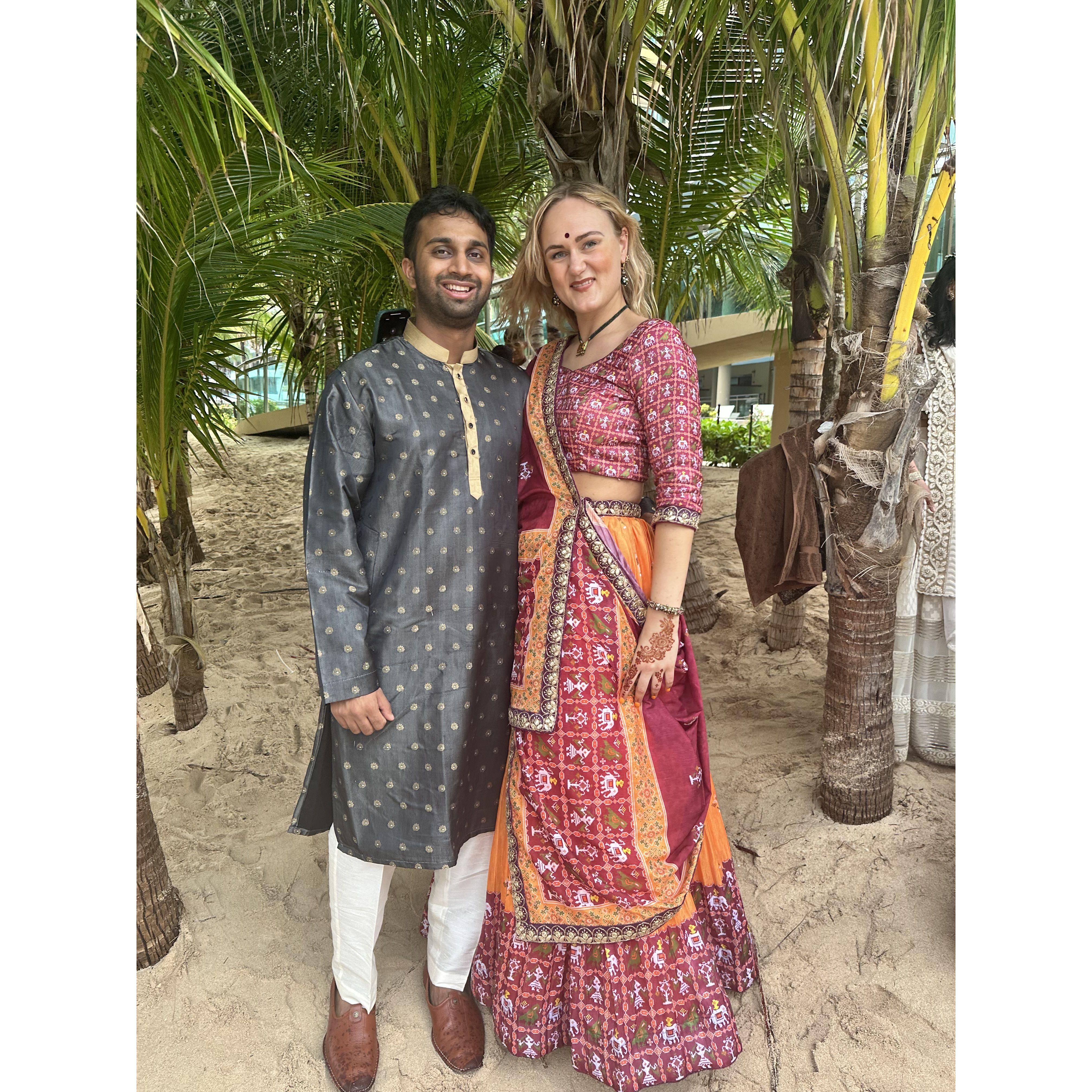 At Zeel's and Arun's wedding in Mexico!