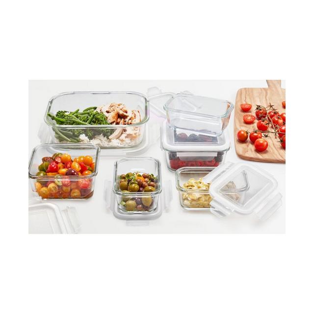 Oggi Canisters & Spice Jars, Glass 8 Piece Set - Macy's