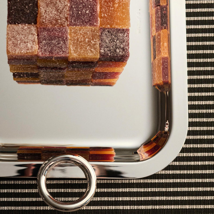 Christofle, Vertigo Silver-Plated Small Tray with Handles | Zola