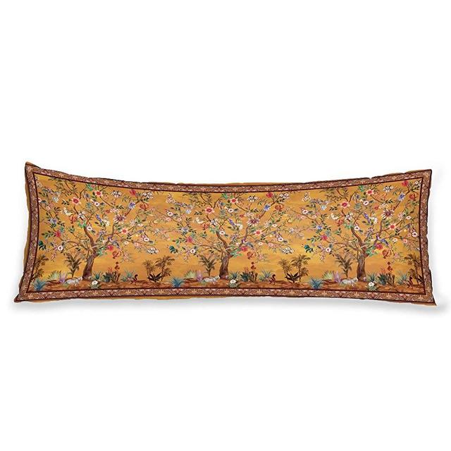 Ultra Soft Velvet Body Pillow Cover/Case Pillowcase Colorful Check Plaid Abstract Ombre Ink Floral Blossom with Hidden Zipper Warm Body Pillow Case 20" x 54 " (Tape 2)