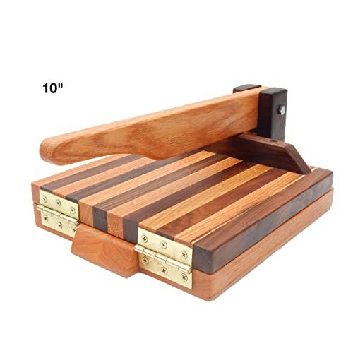 Hardwood Tortilla Press - Oak & Walnut- 10 inch