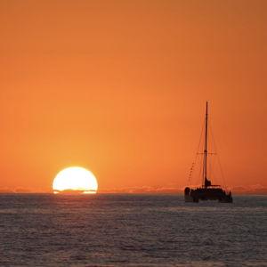 Sunset sail for two on our honeymoon