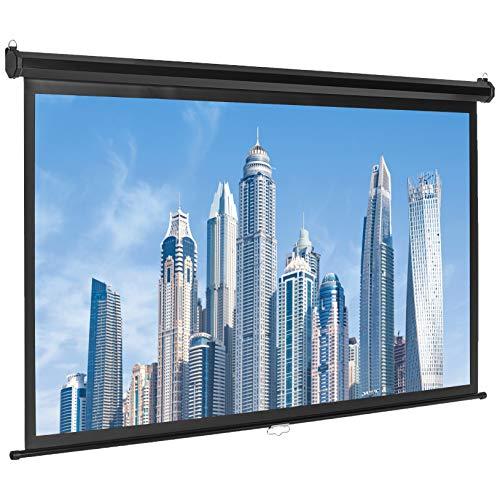 AmazonBasics 16:9 Pull Down Projector Screen - 80 Inch, White