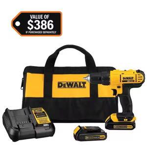 20V MAX Cordless 1/2 in. Drill/Driver, (2) 20V 1.3Ah Batteries, Charger and Bag