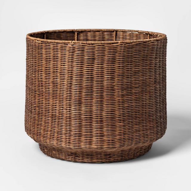 Small Rattan Fine Weave Round Basket Brown - Project 62™