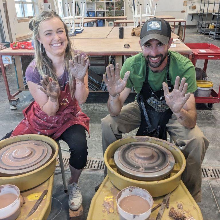 Our first and last pottery class.