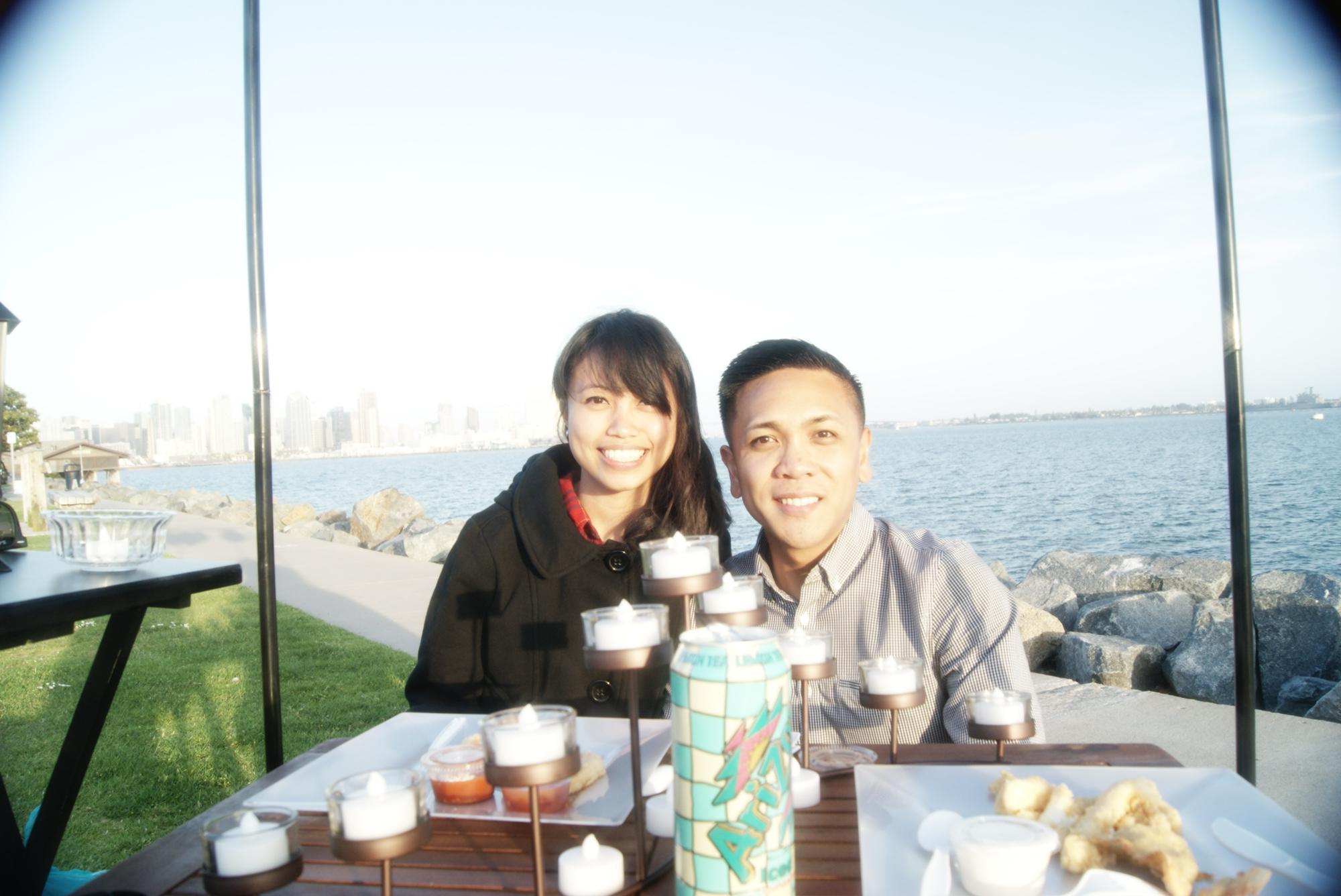 Michael's proposal dinner set-up LOL
