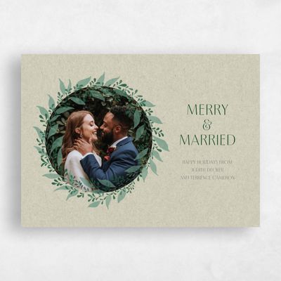 Green Standard Holiday Card - Piedmont Landscape