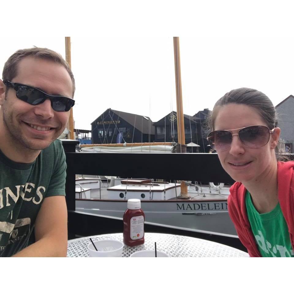 Lunch in Newport, RI on the dock!