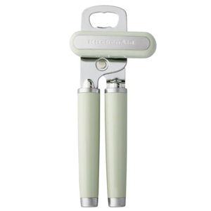 KitchenAid Classic Multifunction Can Opener and Bottle Opener Easy to Use, Razor Sharp Stainless Steel Cutting Wheel, Soft Ergonomic Handles, Pistachio