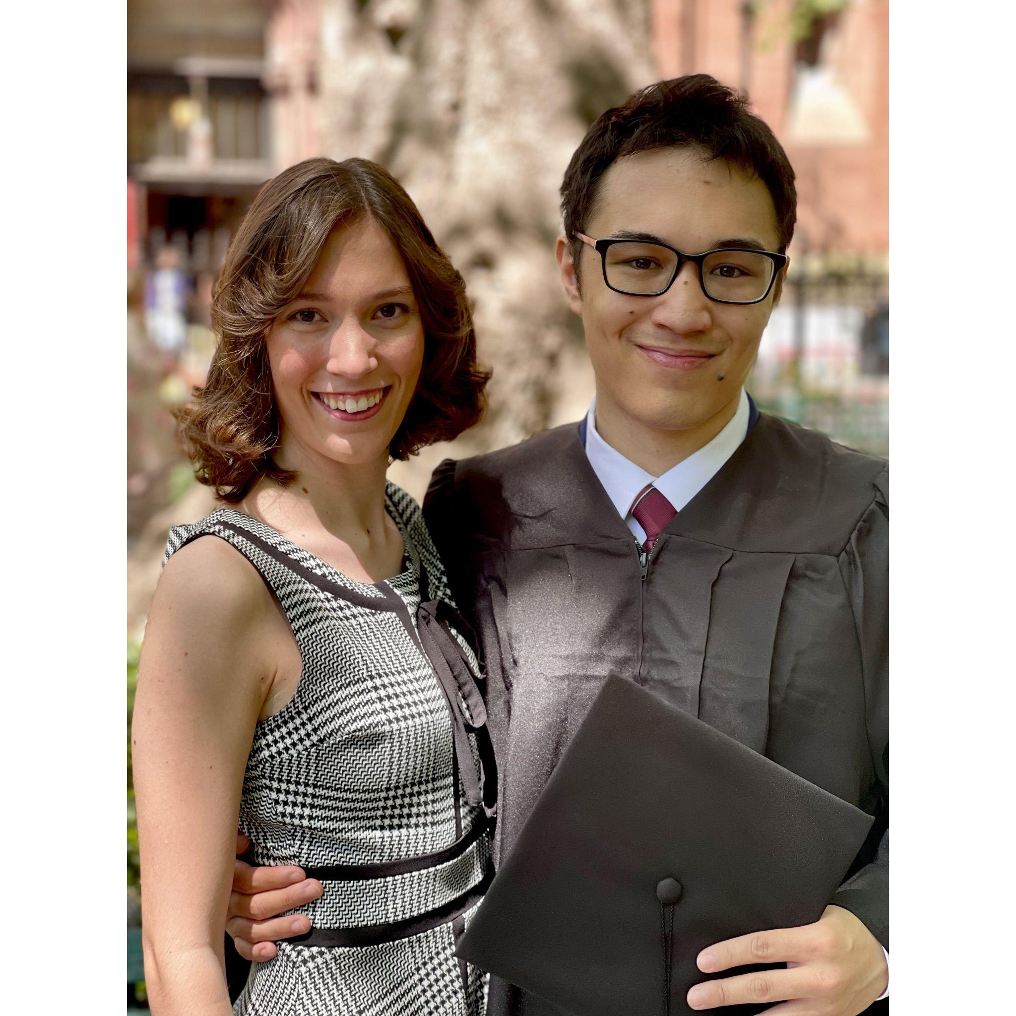 The months following Evan's graduation were difficult, but Mindy ardently supported him (despite also trying to transfer schools and afford housing).

That's when Evan knew Mindy was the one for him.