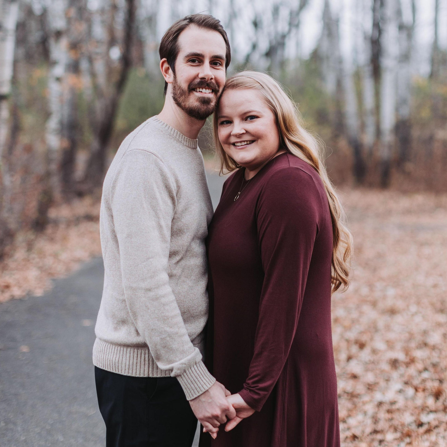 Engagement photos by Jessica Knighton Photography. Taken 18 November 2024 at Springbrook Nature Center.