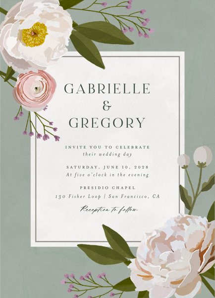Verano Portrait | Sage | Zola Wedding Invitations