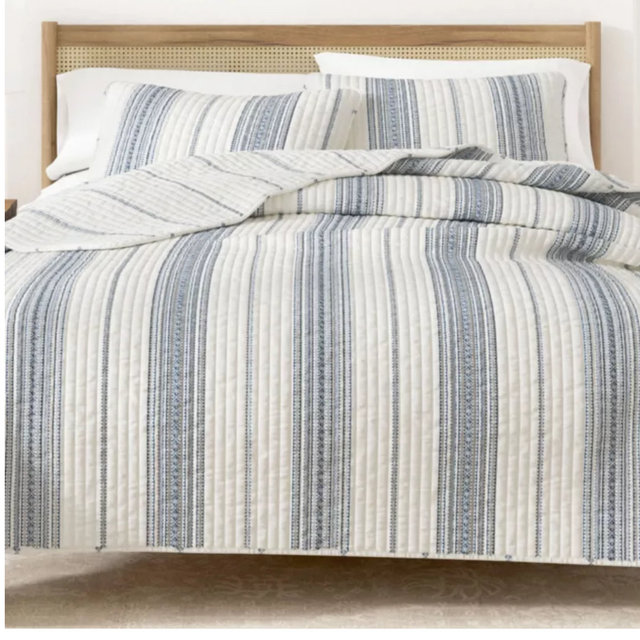 Boho Striped Quilt Set