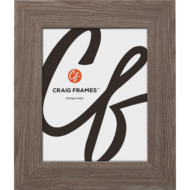 Craig Frames American Barn, 28x34 Picture Frame, Faux Barnwood, Farmhouse Grey