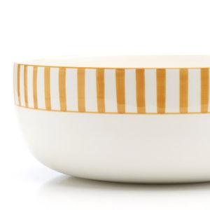 Este Ceramiche for Moda Domus Large Striped Ceramic Serving Bowl
