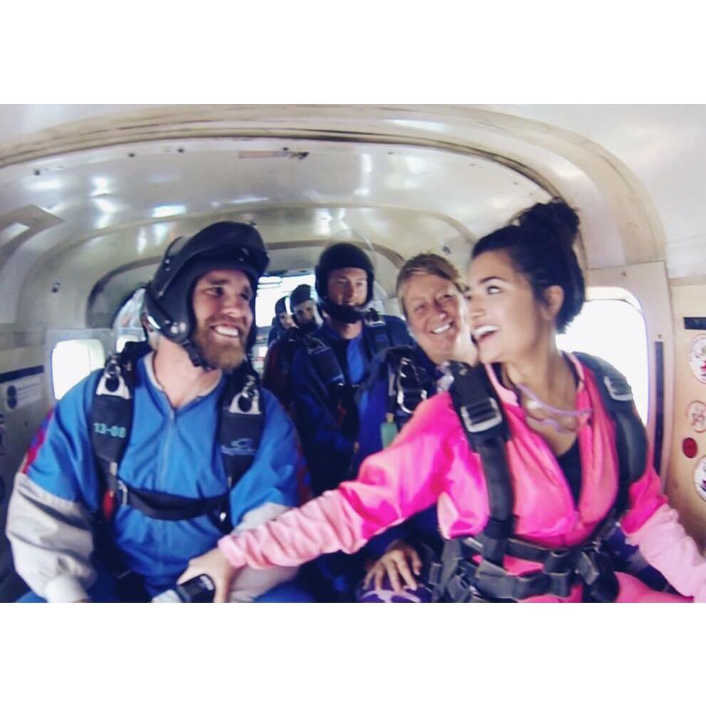 The first time I ever went skydiving. You could say I was fallin hard for him at this point. (see what I did there?) ;)
