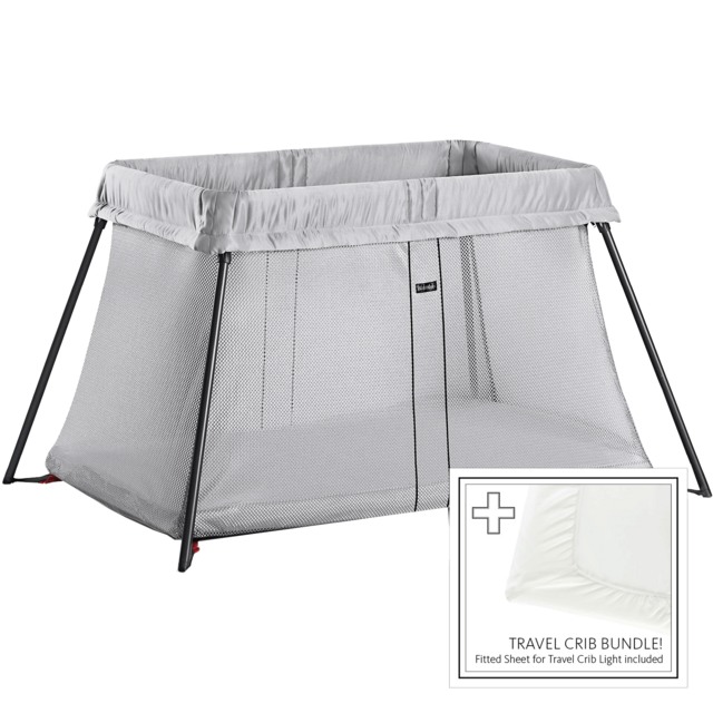 Baby Bjorn - Travel Crib Light & Sheet Bundle (Black)