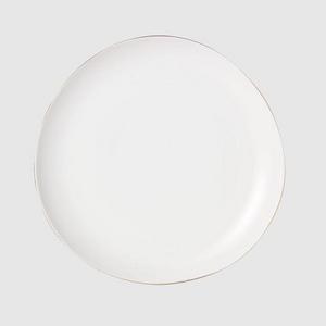 Organic Shaped Dinner Plates (Set of 4) - Gold Rimmed