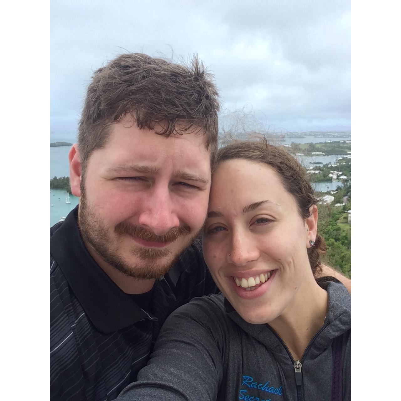 Exploring the views of Bermuda from the top of a VERY windy lighthouse on the island!
~2015