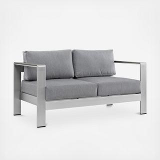 Shore Outdoor Patio Aluminum Loveseat