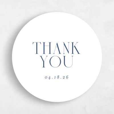Dark Cobalt, Blue Wedding Sticker - Portsmouth