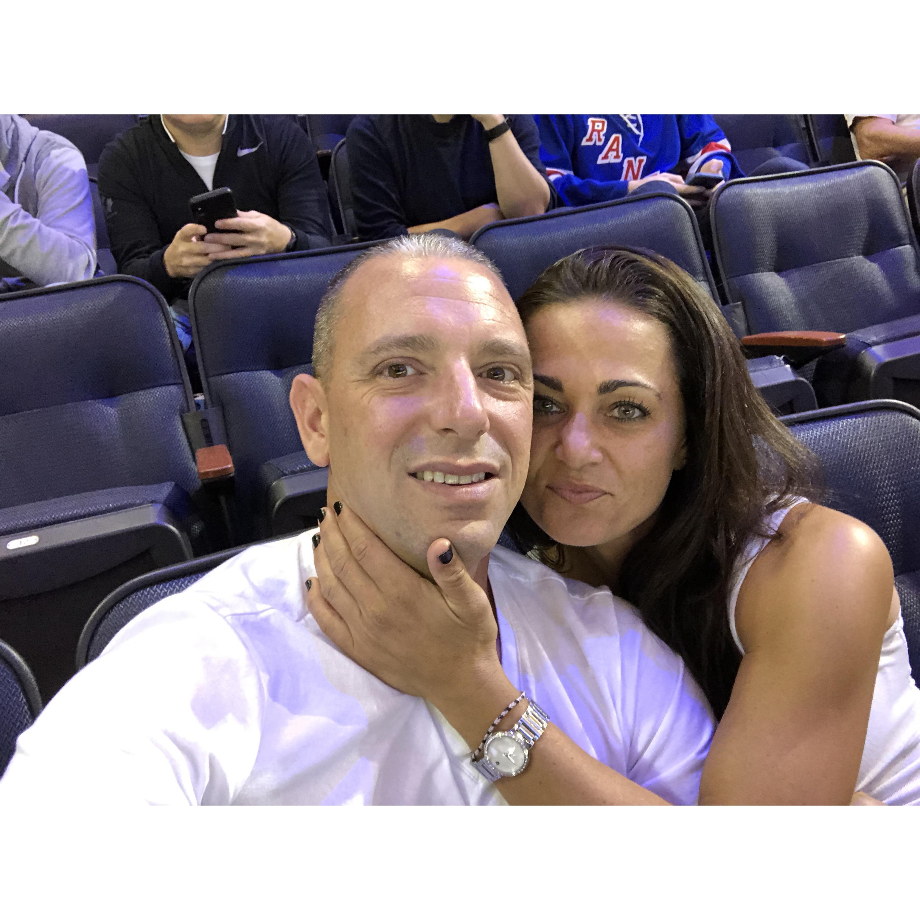 Ranger Game at the Garden.