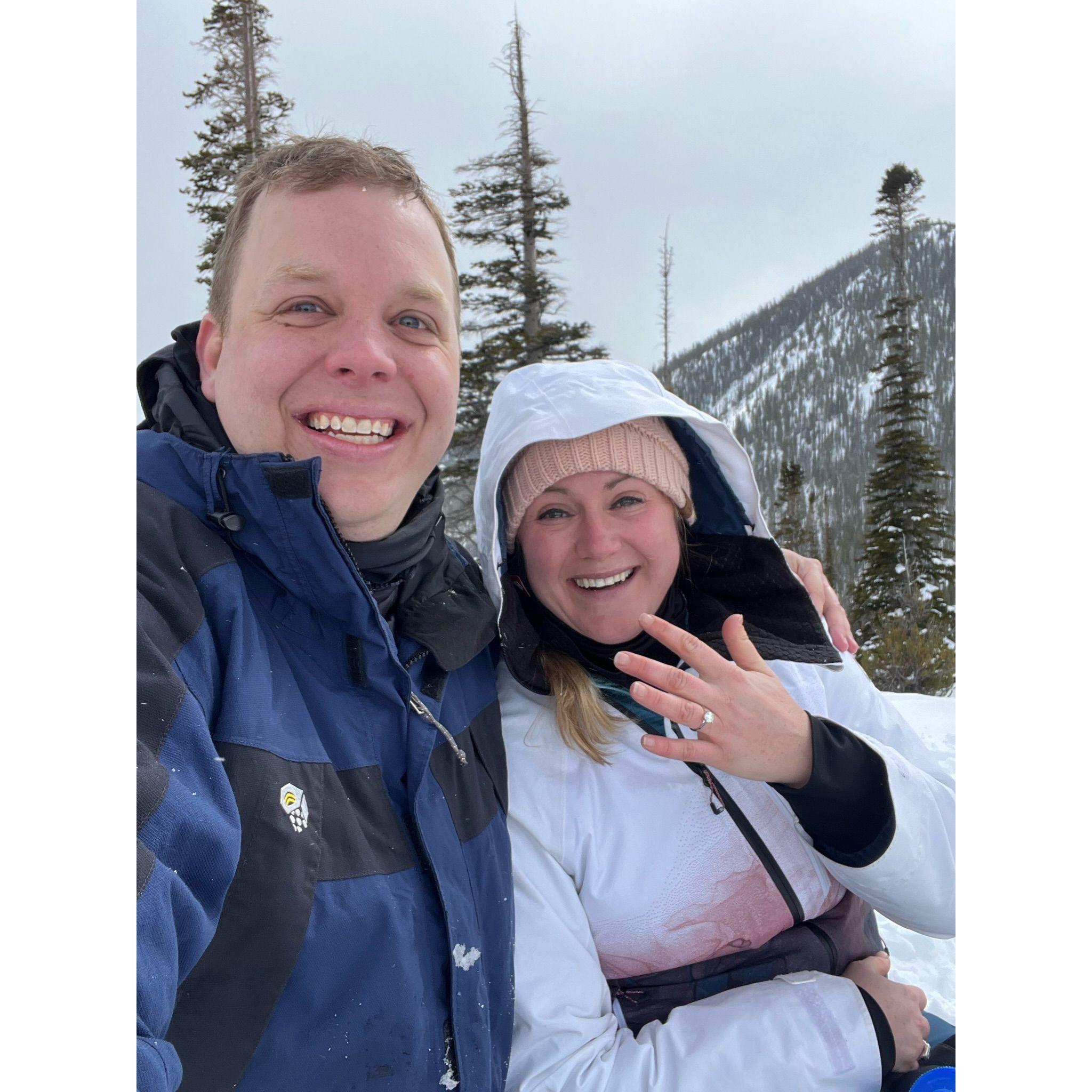 One of the first pictures after we got engaged.