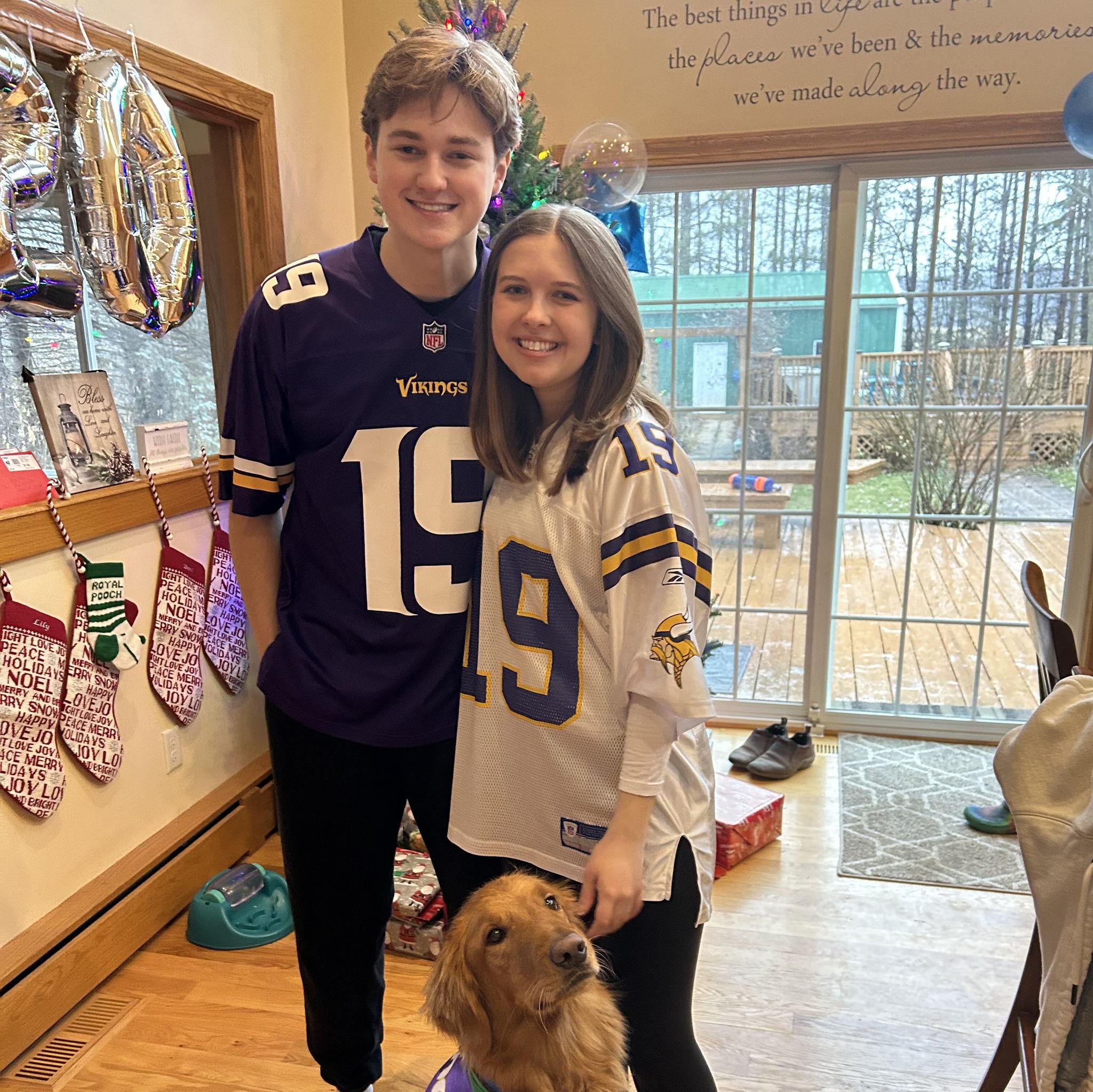 Of course we had to include a photo featuring the Vikings and Beau (December 2022)