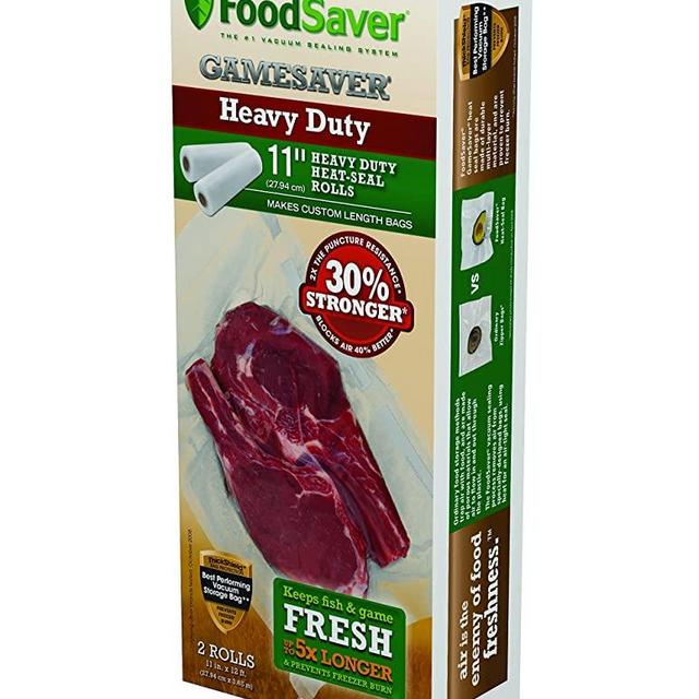 FoodSaver 11" x 12' Heavy-Duty Puncture Resistant Rolls, 2-Pack