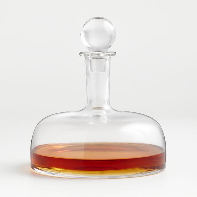 Archie Short Round Glass Decanter with Stopper