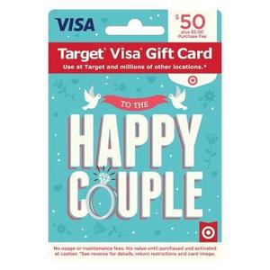 Target Visa - Visa Happy Couple Gift Card - $50 + $5 Fee
