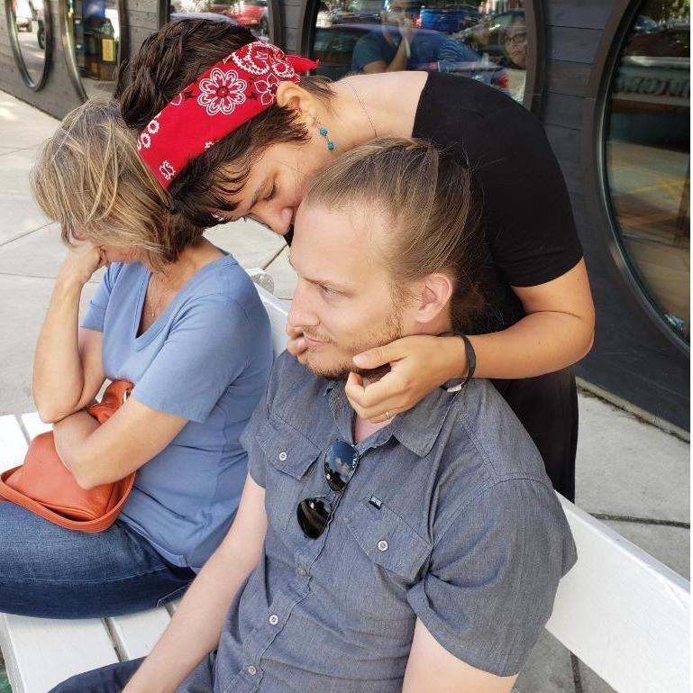 After Eva french-braided Steve's hair while waiting to eat in Rehoboth, MD (featuring a cameo from Steve's mom Cindy)