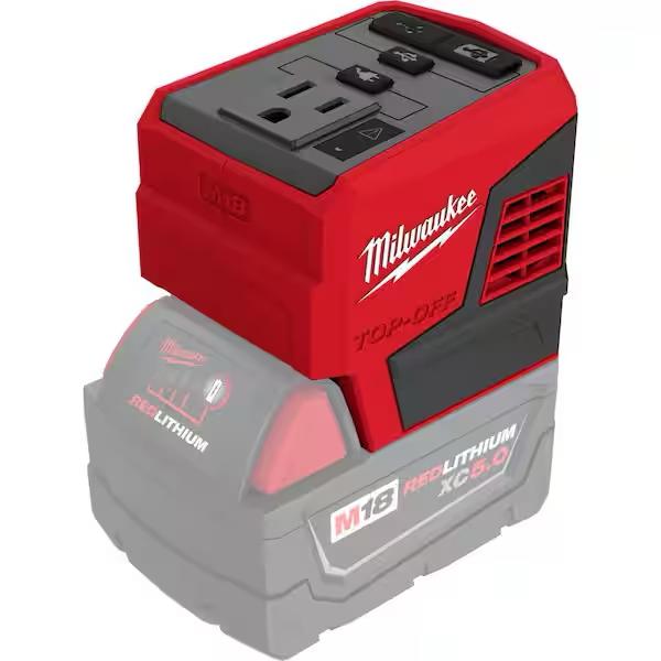 Milwaukee M18 18-Volt Lithium-Ion 175-Watt Powered Compact Inverter for M18 Batteries (Tool-Only) 2846-20