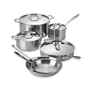 All-Clad Stainless Steel 10-Piece Cookware Set and Open Stock
