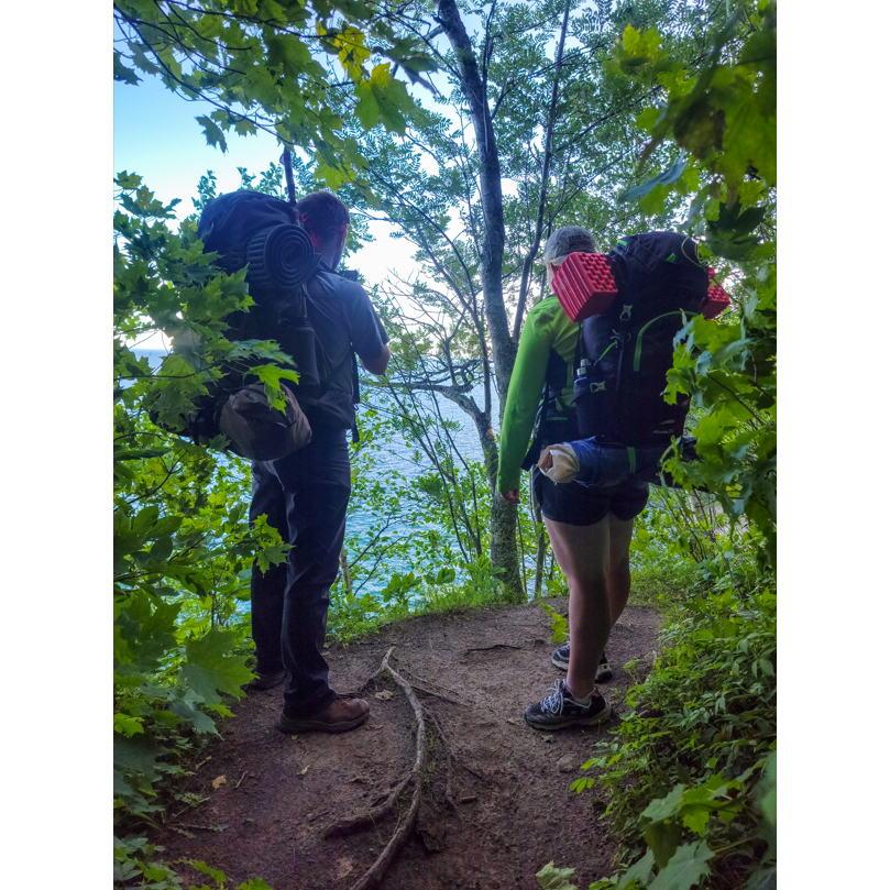 Cloe's first major backpacking trip to Pictured Rock, Michigan.