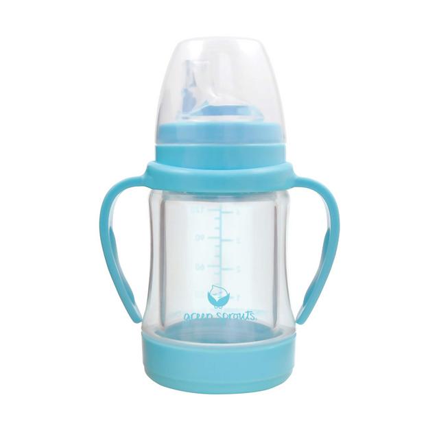 green sprouts Sip Straw Cup Made from Glass | Safer from The Inside Out | Liquids only Touch Silicone Glass, Straw Supports Healthy Oral Development