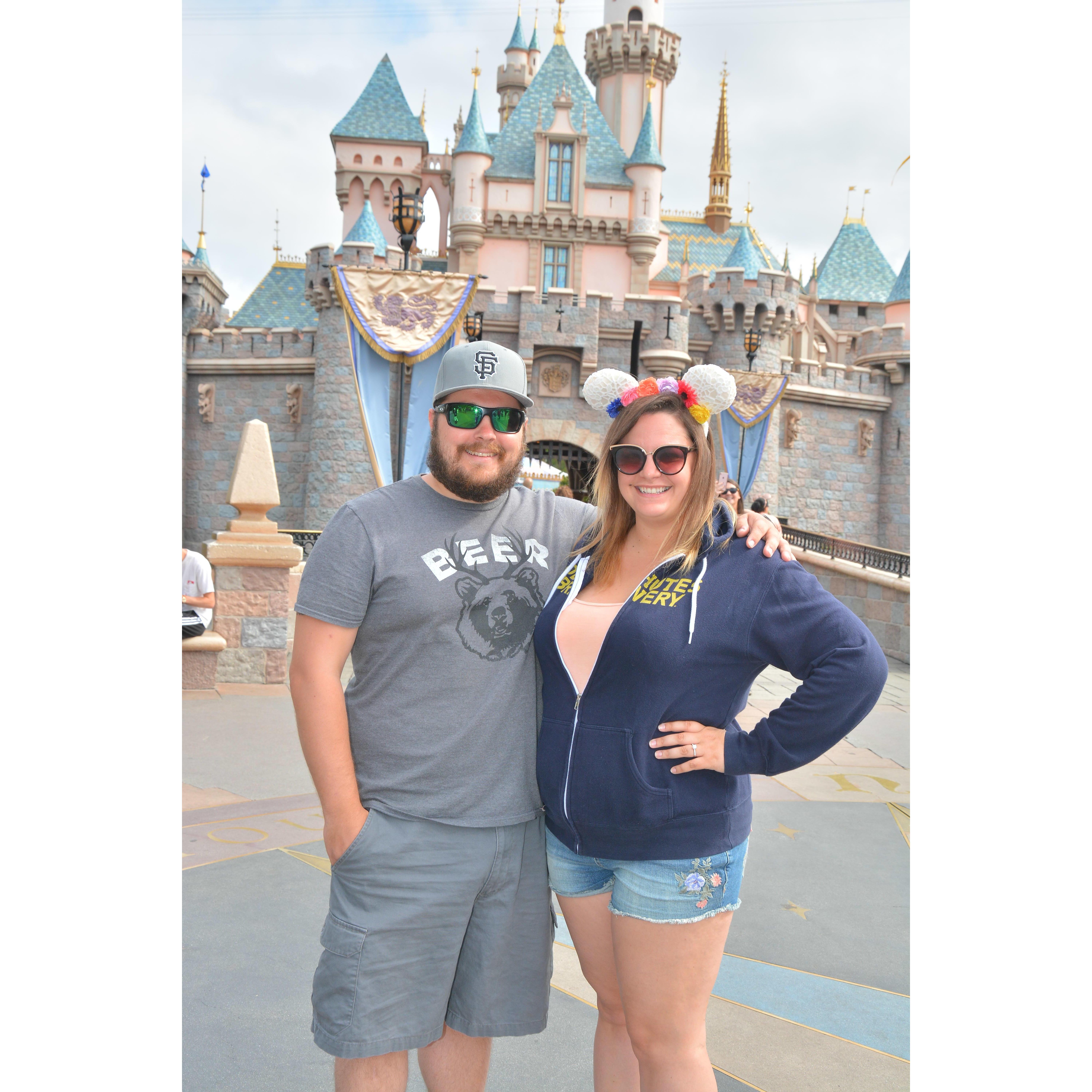 The day we got engaged at Disneyland.