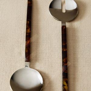 PRINTED SALAD FLATWARE SET (SET OF 2)