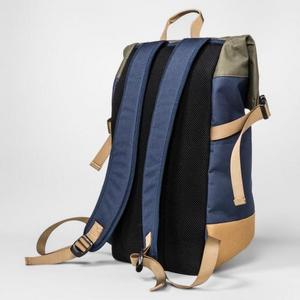 Men's Solid Flap Closure Backpack - Goodfellow & Co™ Blue/Tan One Size