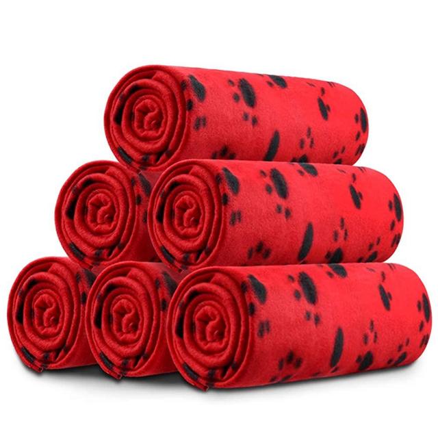 Comsmart Warm Paw Print Blanket/Bed Cover for Dogs and Cats
